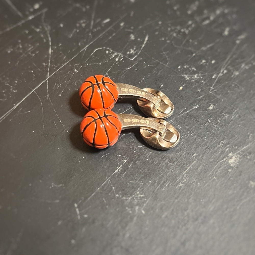Deakin & Francis - Cufflinks - Enamel Basketball